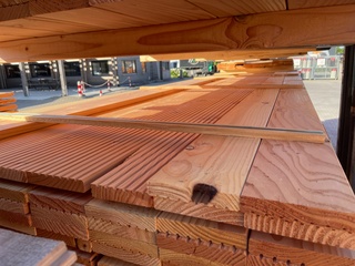 Ca. 140x Douglas Vlonderplanken, 25x140mm, lengte 400cm